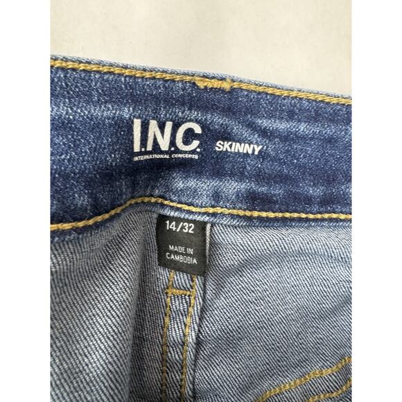 NWT I.N.C. International Concepts Jeans Skinny Curvy Mid-Rise Blue Size 14 / 32 - Picture 5 of 11